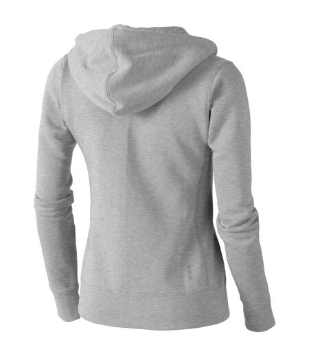 Elevate Womens/Ladies Arora Hooded Full Zip Sweater (Grey Melange) - UTPF1851