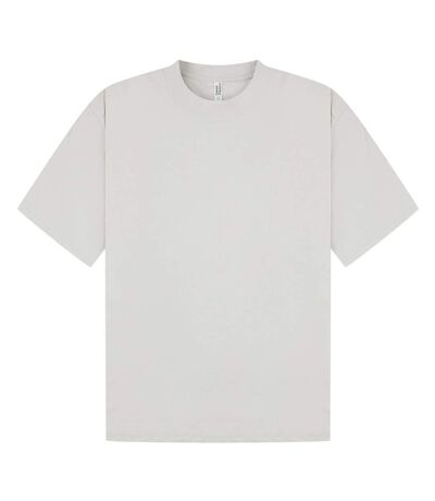 T-shirt oversize unisexe adulte en coton peigné ringspun à encolure allongée gris lunaire Casual Classics