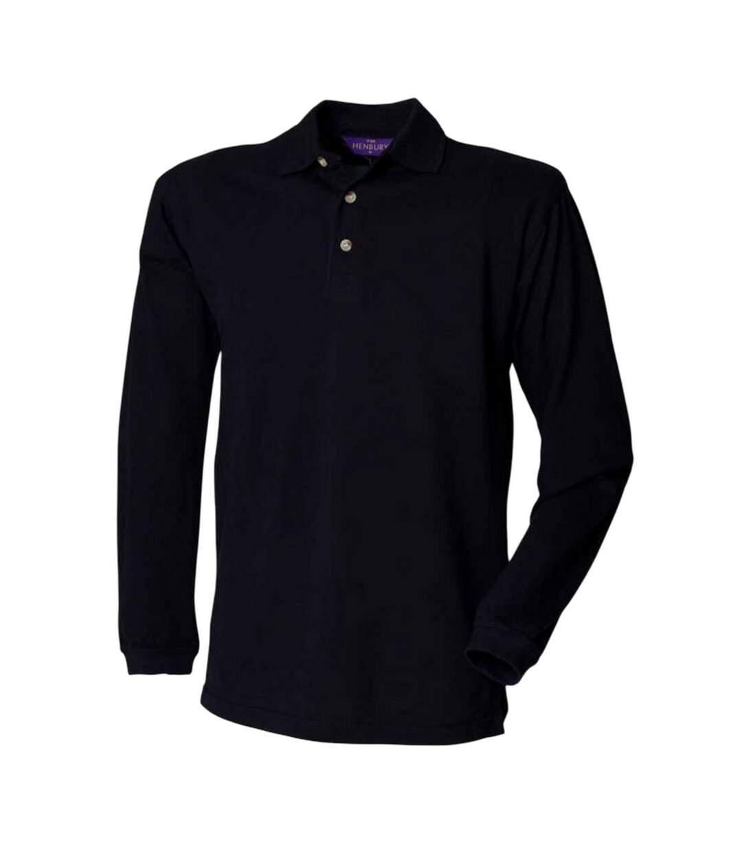 Polo Manches Longues Homme Bleu Marine Henbury-2