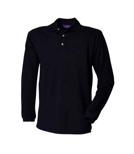 Polo Manches Longues Homme Bleu Marine Henbury