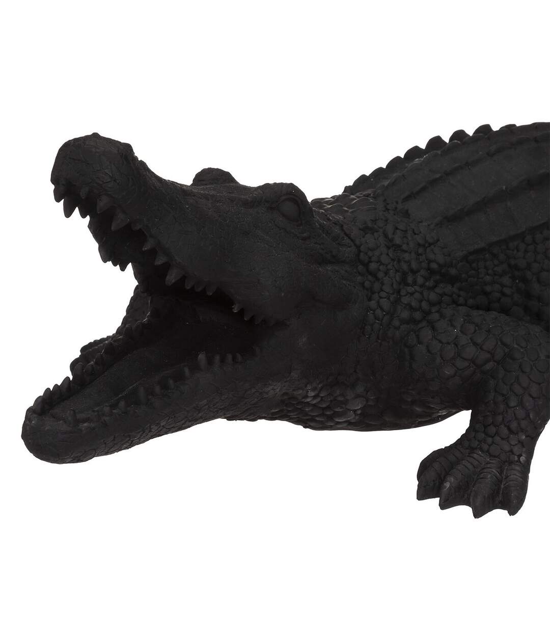 Crocodile en résine - Noir-2