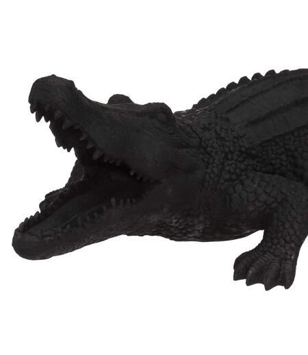 Crocodile en résine - Noir