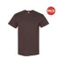 Lot de 5  t-shirts manches courtes hommes marron foncé Gildan