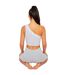 Womens/ladies Logo Taped Crop Top Grey Missy Empire-2