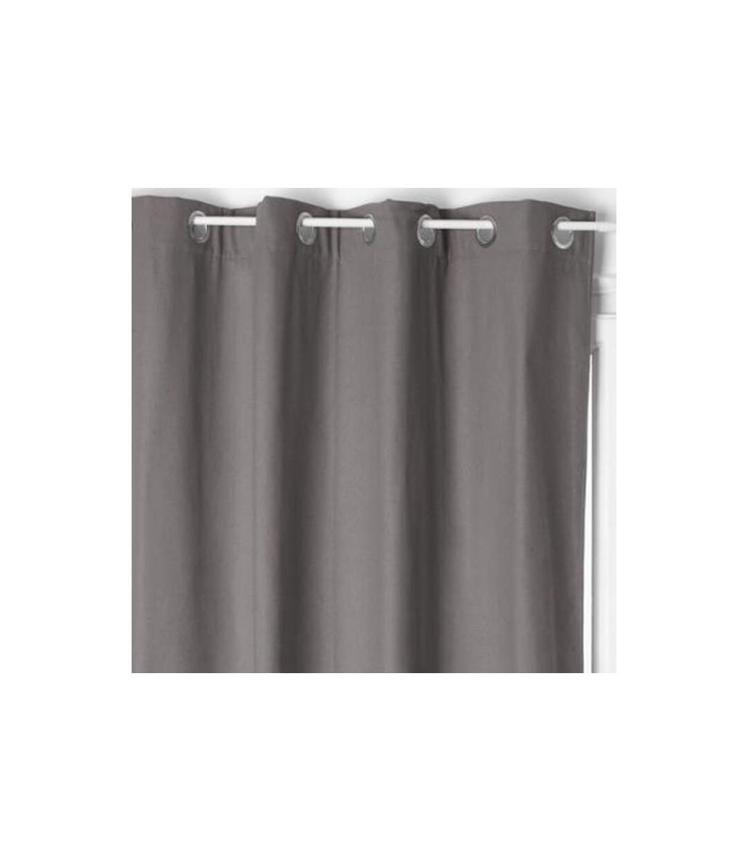 Rideau Isolant en Coton Isa 140x260cm Gris Foncé-1