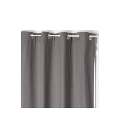 Rideau Isolant en Coton Isa 140x260cm Gris Foncé