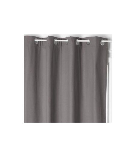Rideau Isolant en Coton Isa 140x260cm Gris Foncé