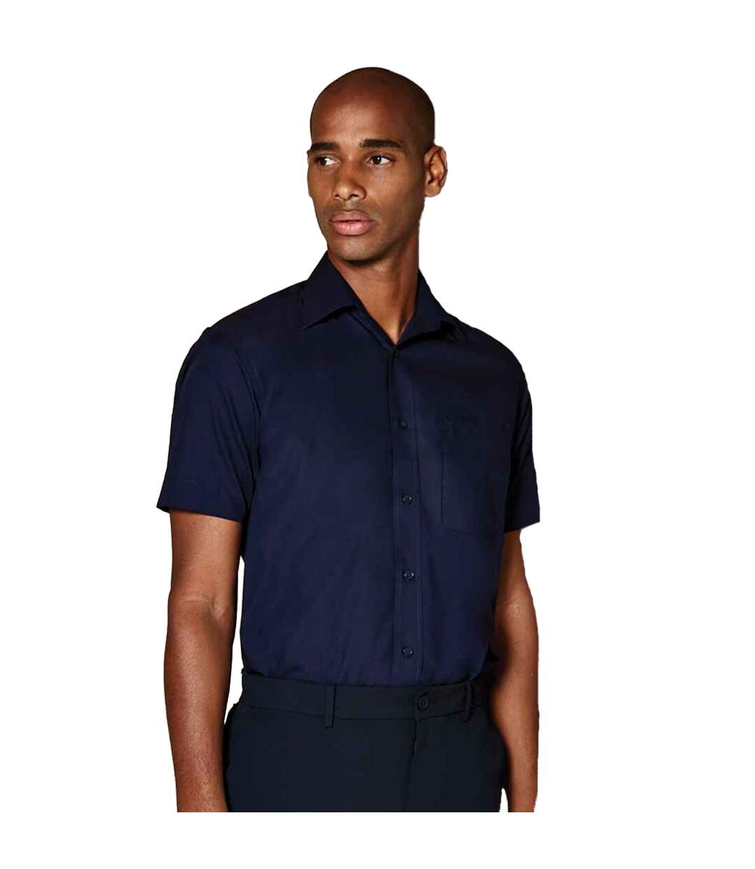 Chemise Manches Courtes Commerce Homme Bleu Marine Foncé Kustom Kit-1