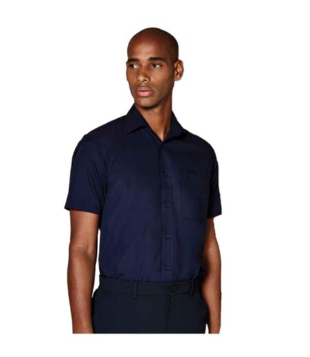 Chemise Manches Courtes Commerce Homme Bleu Marine Foncé Kustom Kit