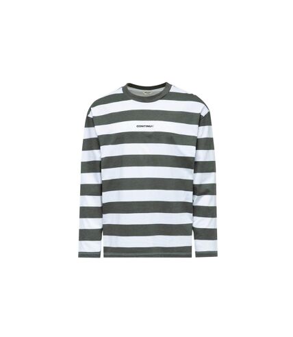 Hype Unisex Adult Striped Print Continu8 Long-Sleeved T-Shirt (Gray) - UTHY6257