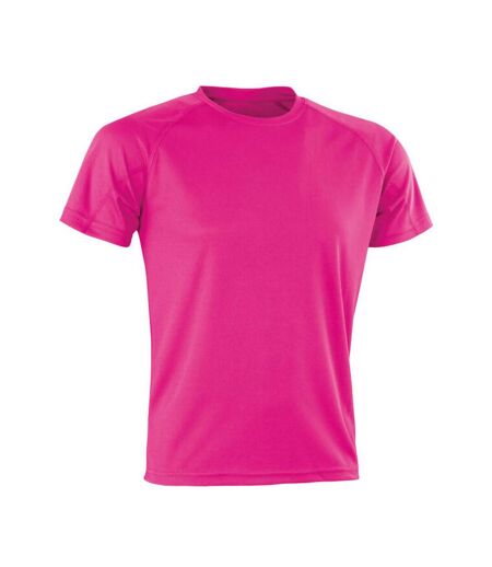 T-shirt Impact Aircool Pour Hommes Rose Vif Spiro