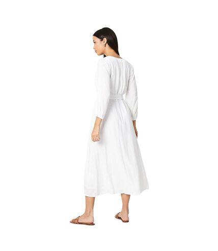 Robe mi-longue femme blanc cassé Principles