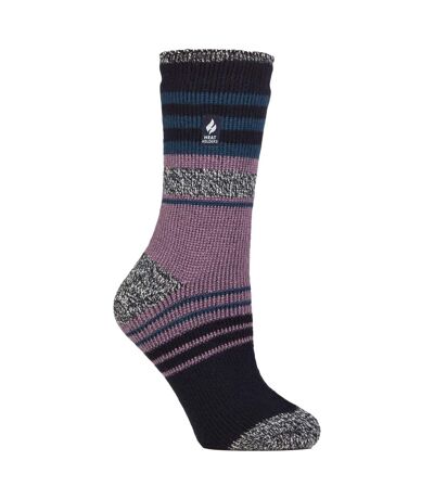 Ladies Winter Varied Stripe Patterned  Thermal Socks for Winter
