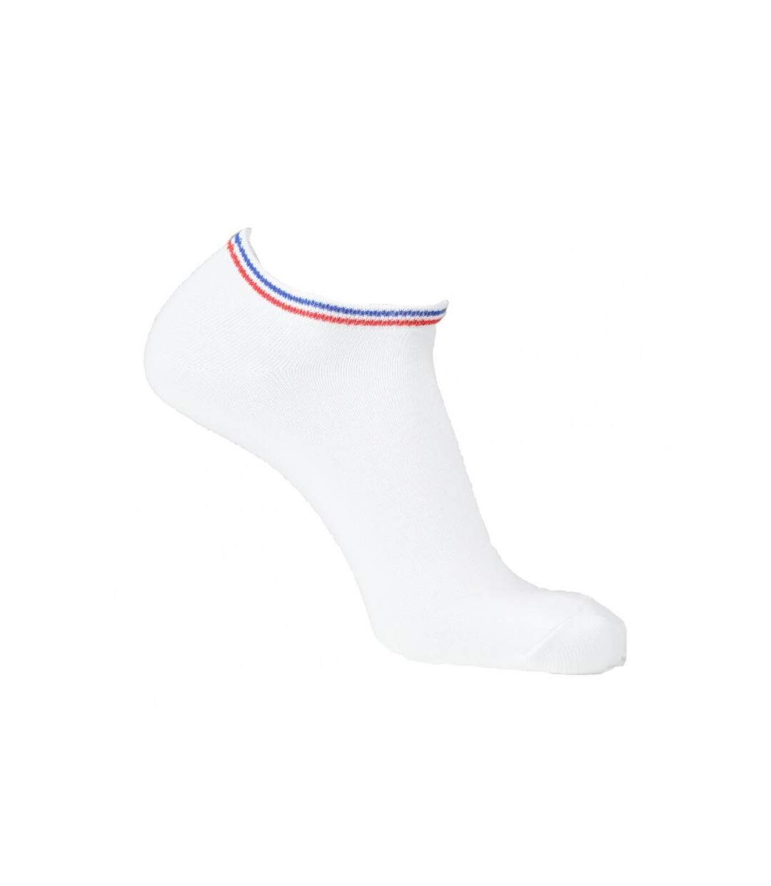 LES LIMOUSINES Socquettes Homme Coton DRAPEAU Blanc-1