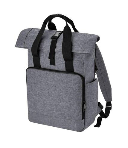 Roll top twin handle laptop bag one size grey marl Bagbase