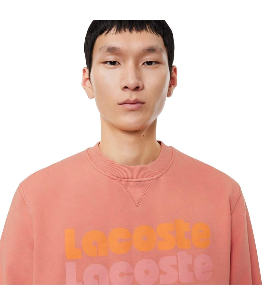 Sweat Motif/style Imprimé Homme Terracotta Lacoste-3