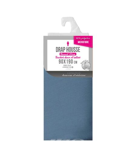Drap Housse Microfibre Oscar 90x190cm Bleu