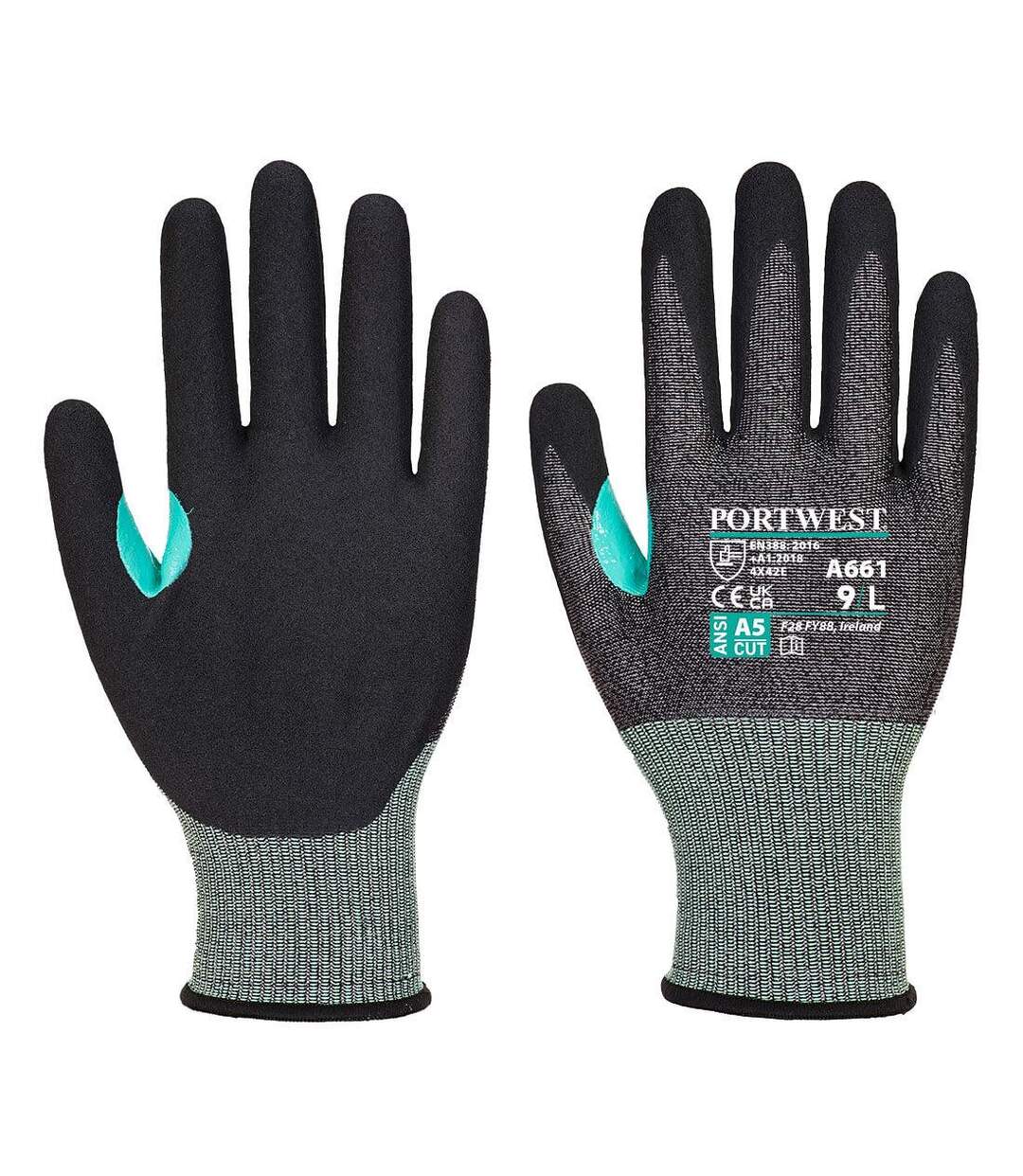 Mens cs cut e18 nitrile gloves xxl black Portwest-1