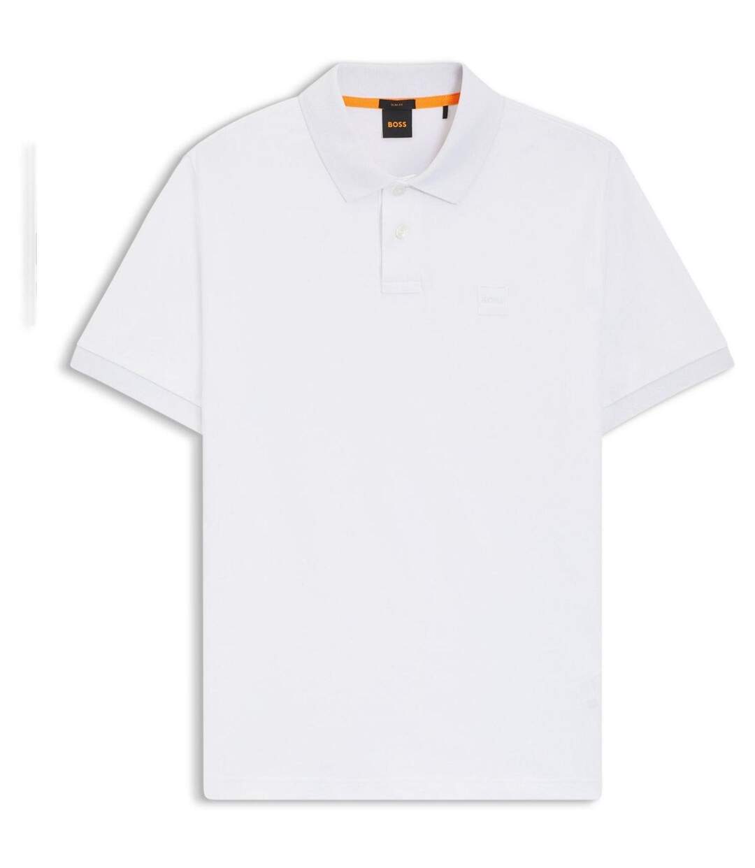Mens Passenger Box Logo Polo Shirt White Boss-1