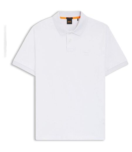 Mens Passenger Box Logo Polo Shirt White Boss