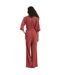 Combinaison Manches ¾ Motif/style Froissé Femme Rouge Pastel Be You-3