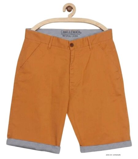Bermuda uni avec revers CHALLENGER IBIZA2 : le short 100% coton au style estival affirmé