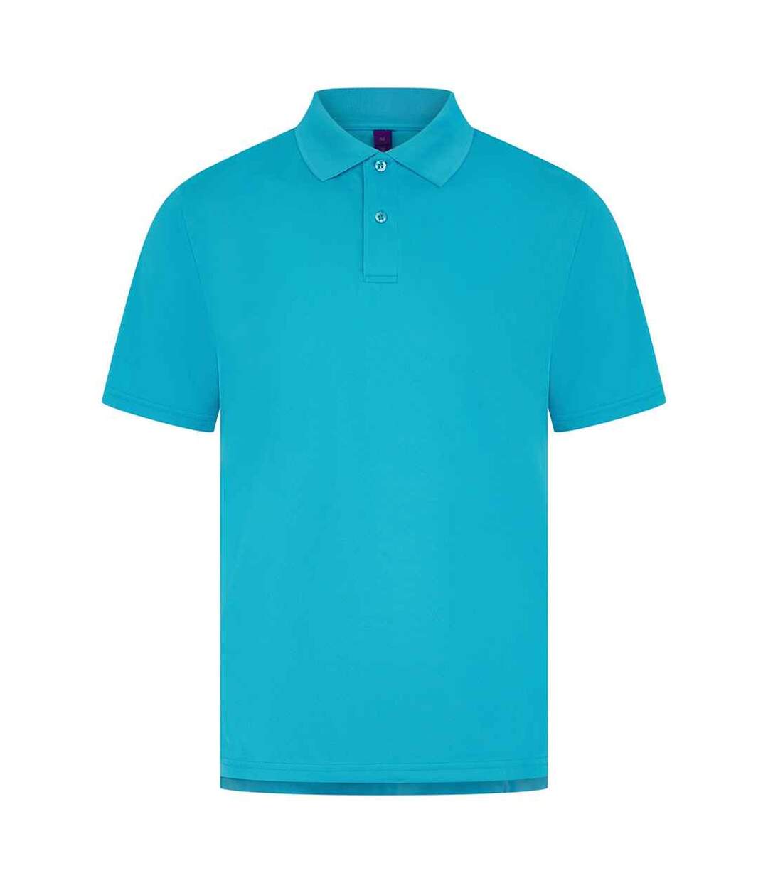 Mens pique polo shirt turquoise blue Henbury-1