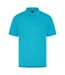 Mens pique polo shirt turquoise blue Henbury-1