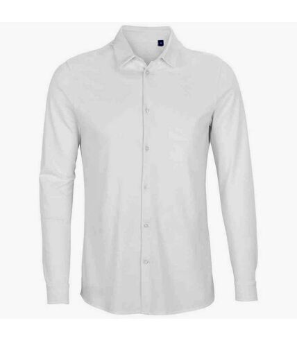 NEOBLU Mens Basile Pique Formal Shirt (White)