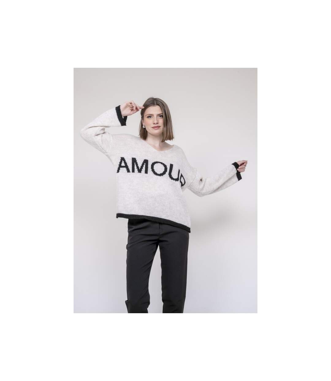 Pull inscription AMOUR KLAOFINA - Dona X Lisa-3