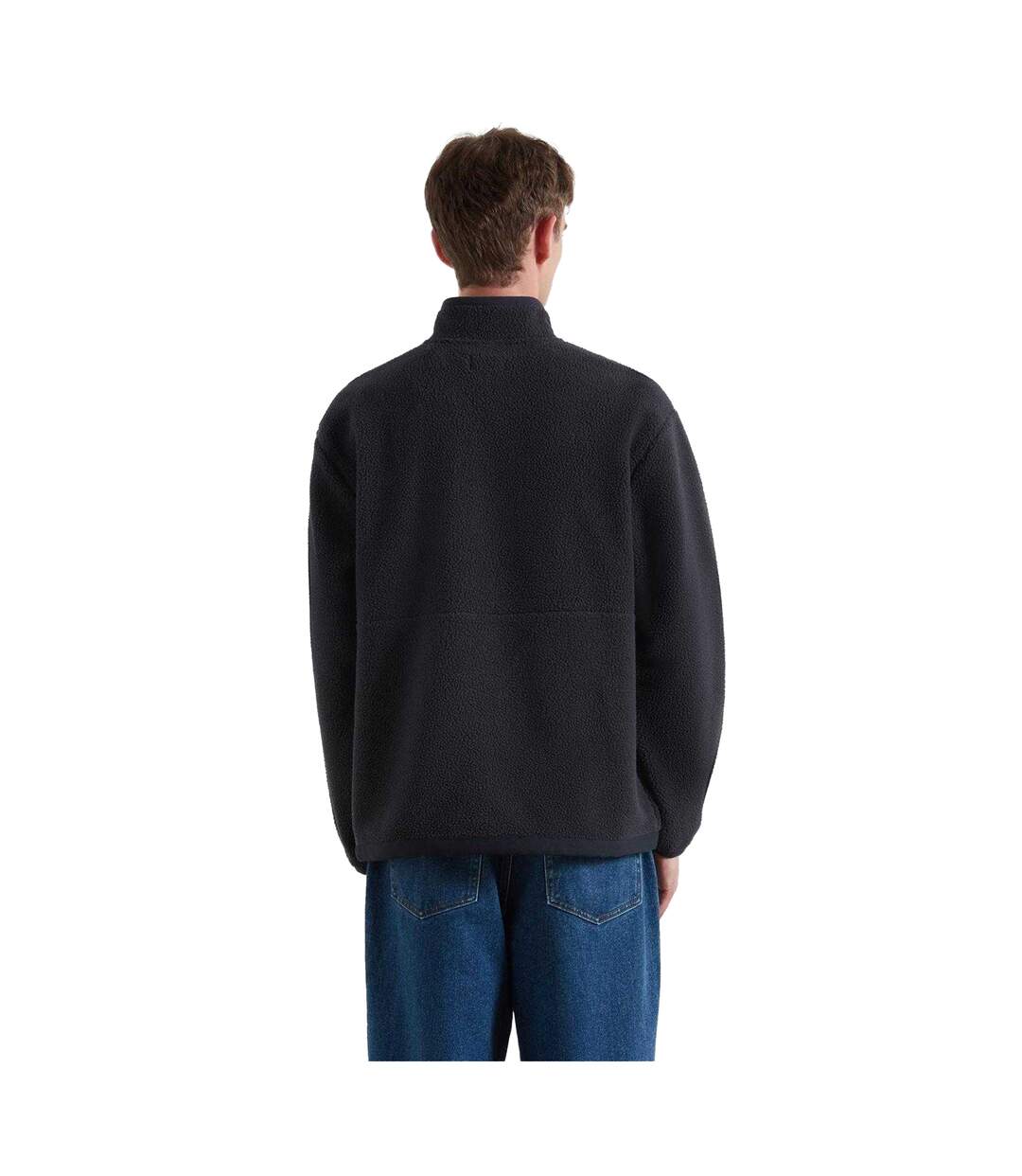 Mens Quarter Zip Fleece True Navy Farah-3