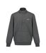 Mens Quarter Zip Fleece Charcoal Marl Slazenger-1