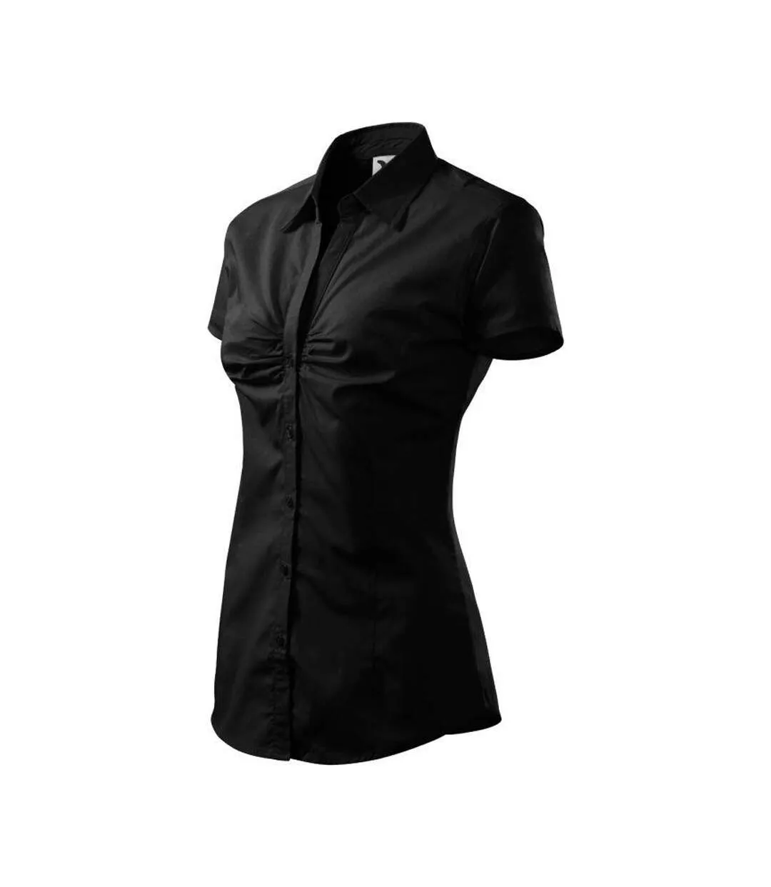 Chemisier Motif/style Uni Chic Femme Noir Malfini-4