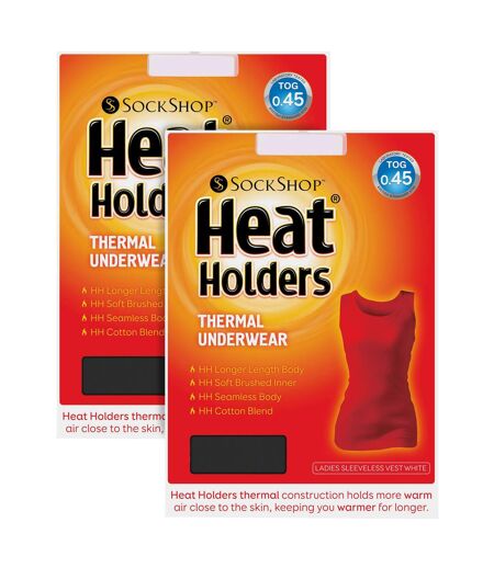2 Pack Ladies Thermal Sleeveless Top for Winter