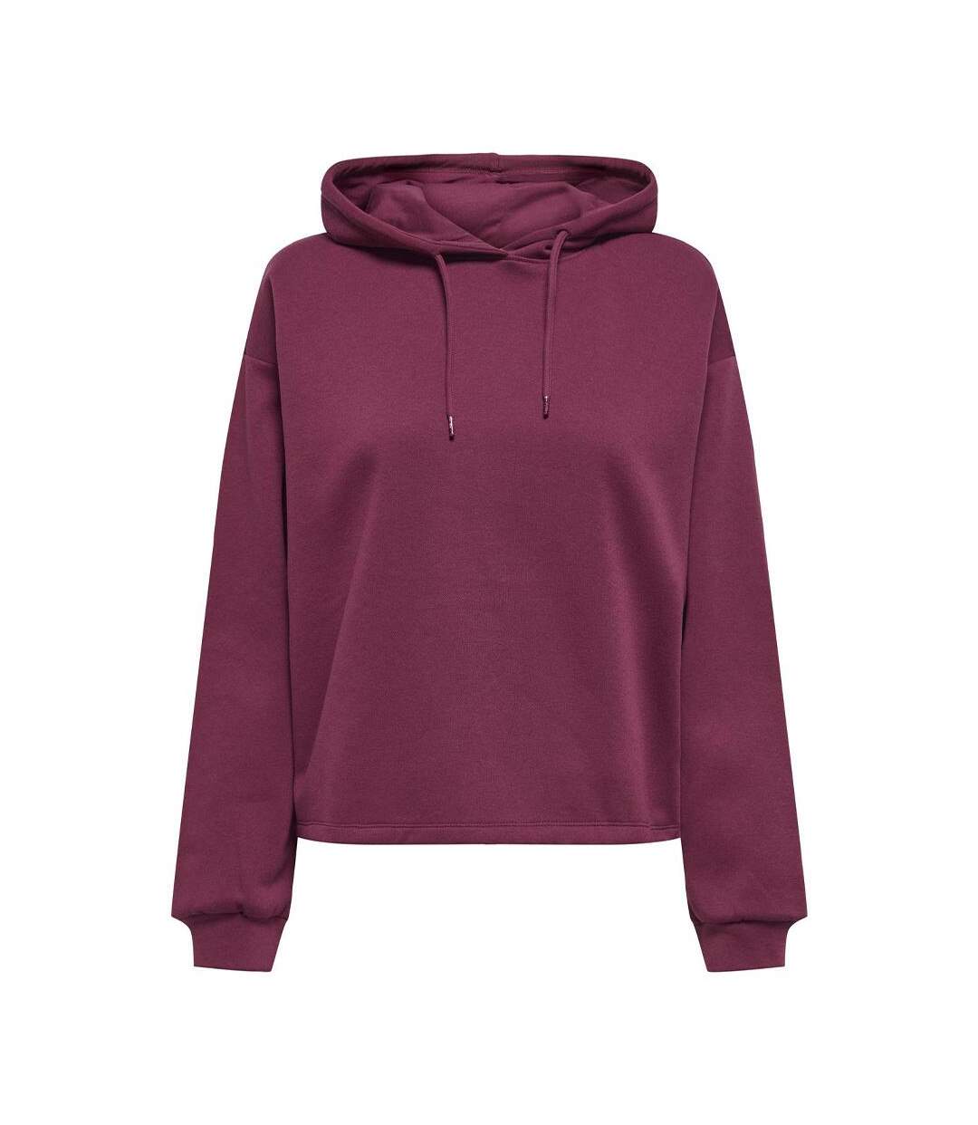 Sweat à capuche prune femme calli life - l-1