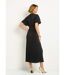 Robe longue plissée et ceinturée col V-2