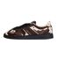 Womens/ladies Greenwich Cow Print Leather Trainers Dark Coffee Tommy Jeans-3