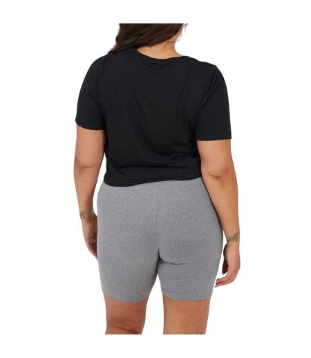 T-shirt Court Motif/style Uni Femme Noir Brave Soul