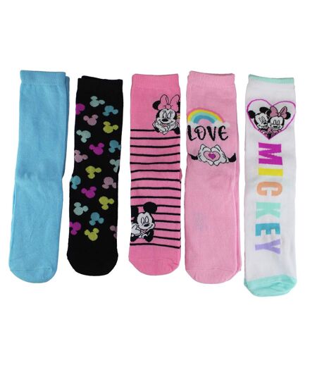Ladies 5 Pairs Minnie Mouse Socks | Cute Novelty Disney Mickey Mouse Socks