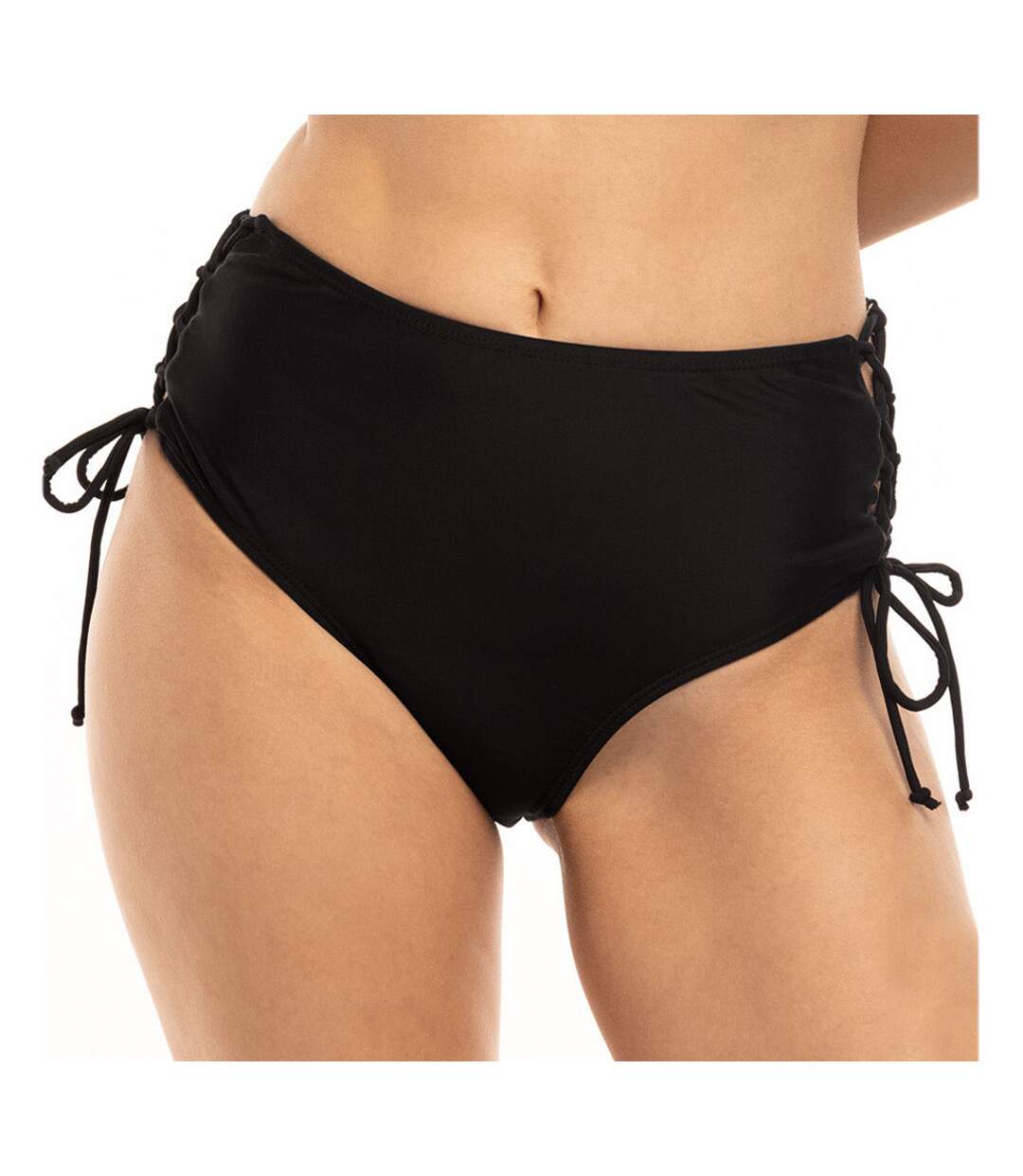 Bas de Bikini Taille Haute Noir Femme Sun Project-1