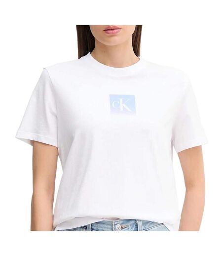 T-Shirt blanc femme calvin klein jeans classic - l