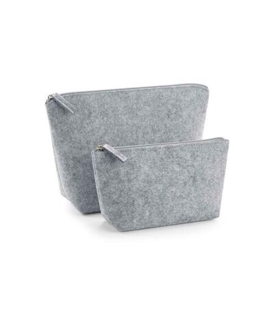 Felt accessory bag 18cm x 9cm x 19cm grey melange Bagbase