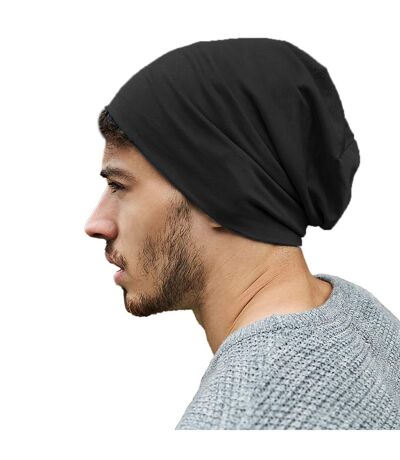 Beechfield Unisex Hemsedal Cotton Slouch Beanie (Black) - UTRW5802