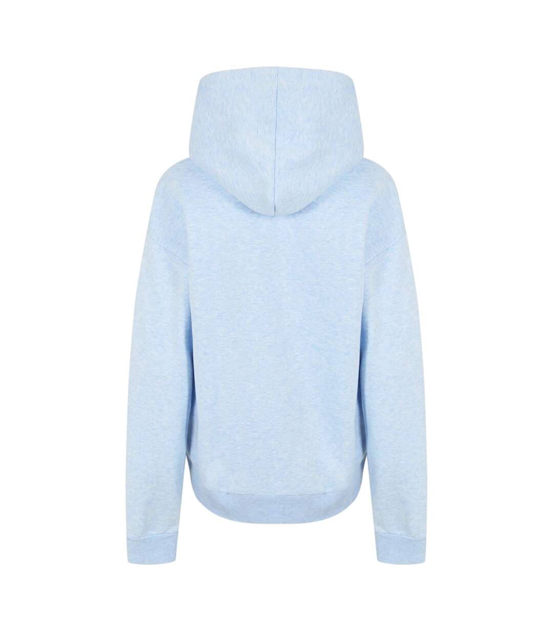Womens/ladies Logo Marl Classic Drawstring Hoodie Blue USA Pro-4
