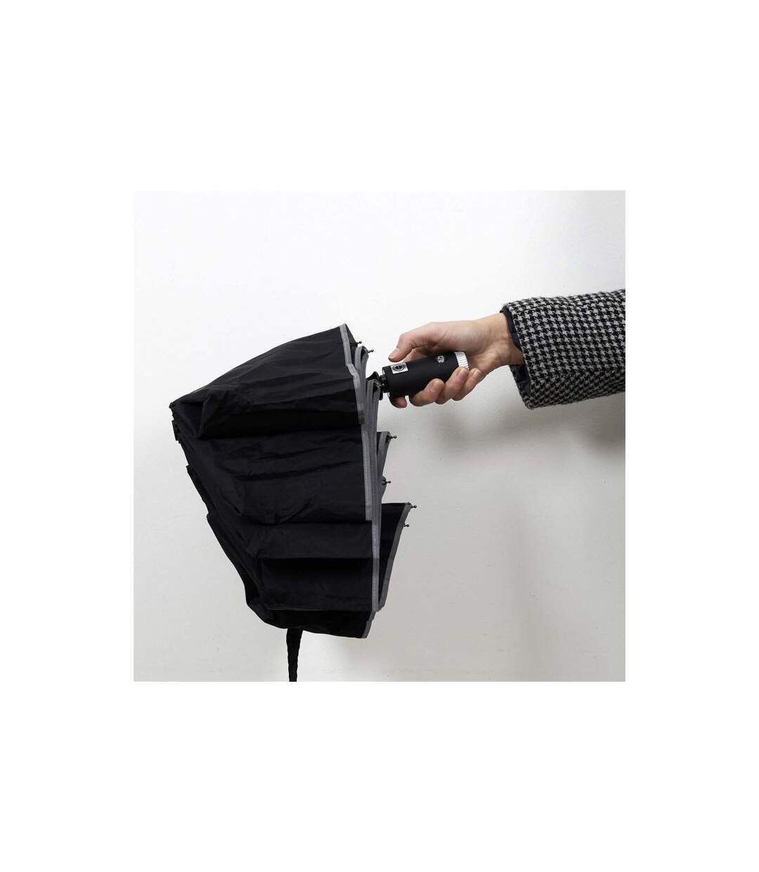 Parapluie & Lampe Torche Automatique 31cm Noir-5