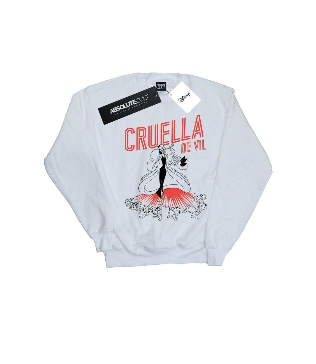 Disney Sweatshirt Femmes/Dames Cruella De Vil Dalmatians (Blanc) - UTBI42327-1