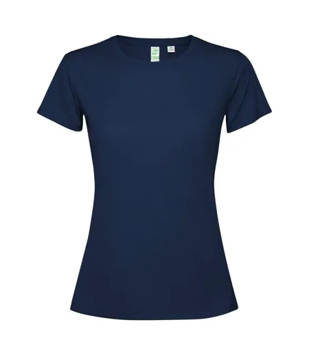 Womens/ladies Estoril Short-sleeved T-shirt Navy Blue Roly