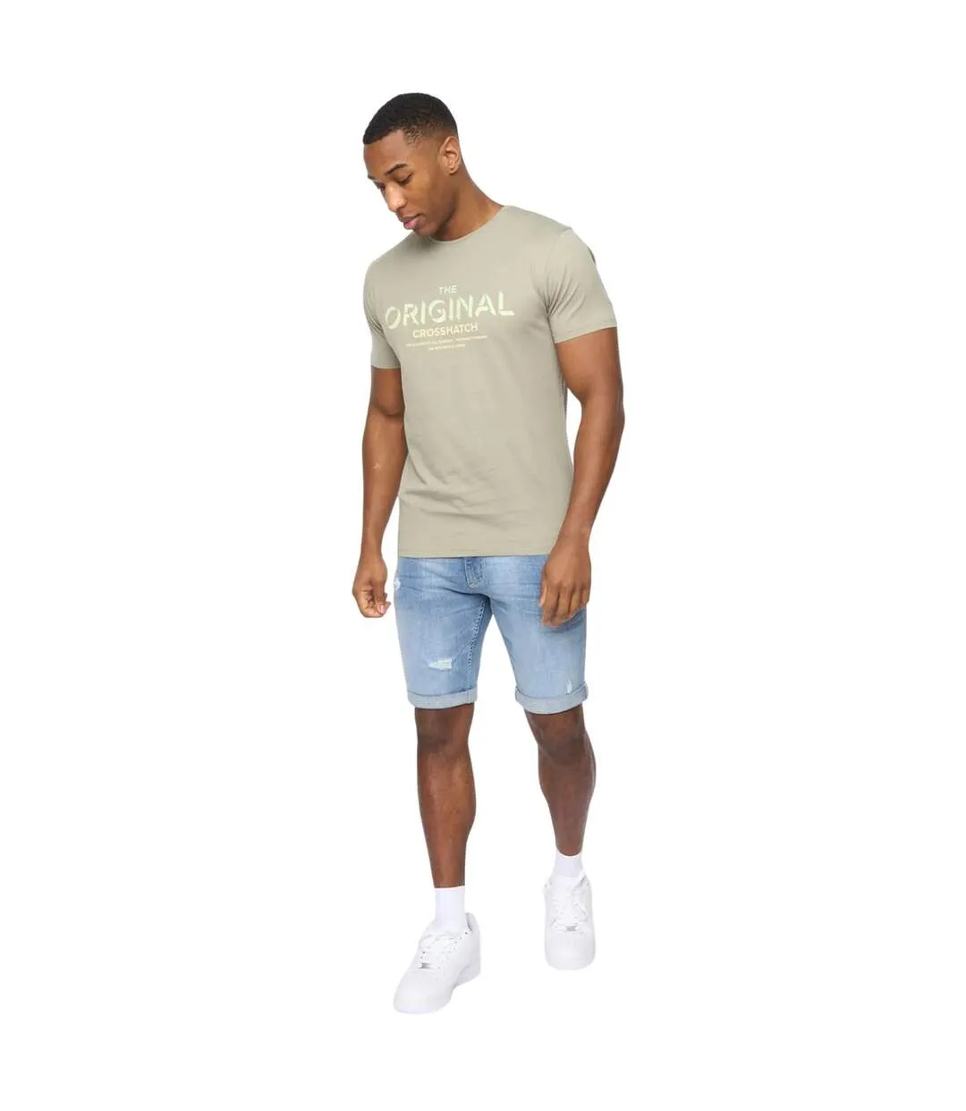 Mens Offaxis T-shirt Sage Crosshatch-1