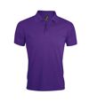 SOLs Mens Prime Pique Plain Short Sleeve Polo Shirt (Dark Purple) - UTPC493