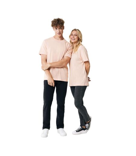 Unisex adult kakadu recycled cotton relaxed fit t-shirt peach nectar Iqoniq